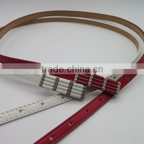 Lady's fashion belt with alloy buckle for dress
