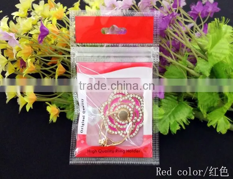 cheap plastic bag printing for the mobile ring laminated poly bag Red Orange printed zipper bag