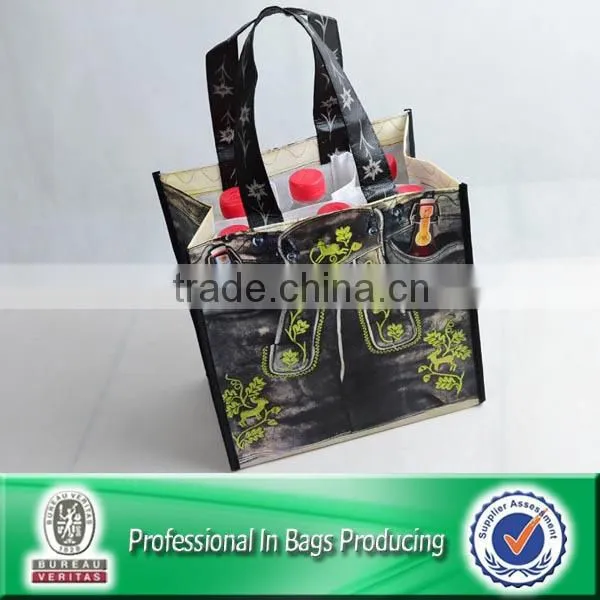 Lead Free Non Woven 6 Pack Bottle Bag