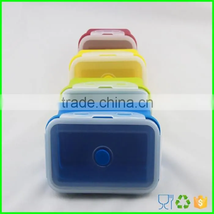 4 Pack (350ML , 540ML , 800ML , 1200ML)Fashionable & Stackable Food Storage Containers, silicone collapsible lunch box