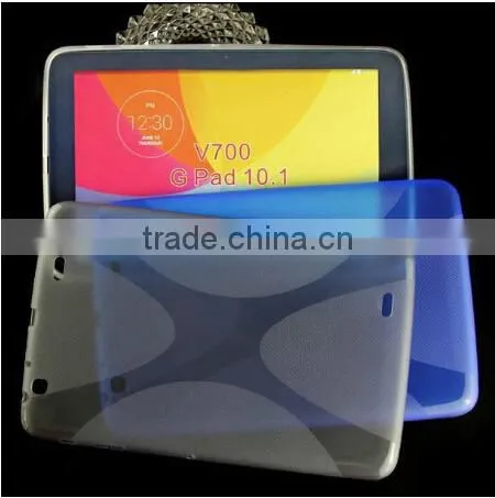 For LG G Pad 10.1" v700 Soft Gel X line TPU Case In stock