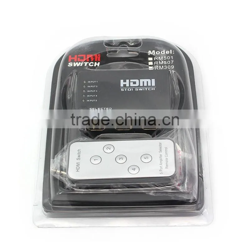 HDMI V1.4 4K 2K and HDMI V1.3 1080P supported 5X1 mini HDMI Switch