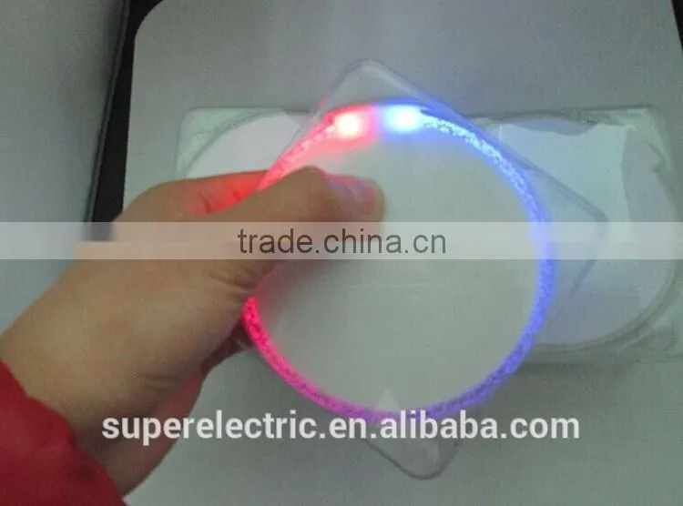Newly design high quality flashing light up led bar drink mats