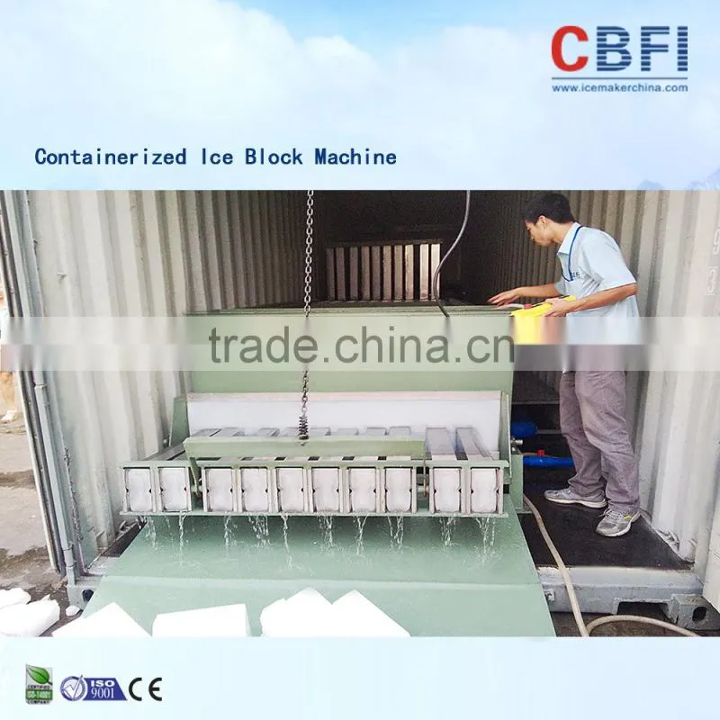 Large containerized block ice machine with new technology for Africa