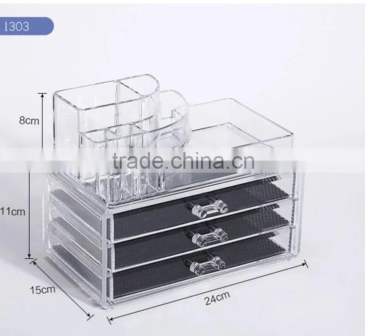 Hot sale acrylic jewelry & cosmetic storage display boxes