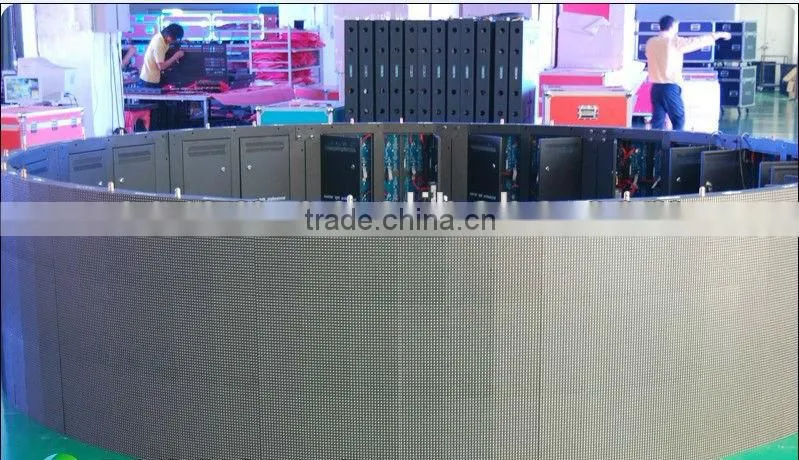 Curved P20mm outdoor video full color rental 360 degree led display for advertisement