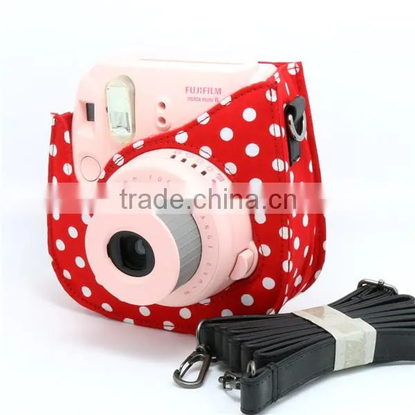 Red dot pattern Camera bag for Fuji mini 8