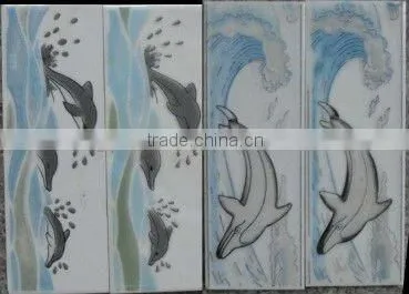 Glazed ceramic bathroom tile borders