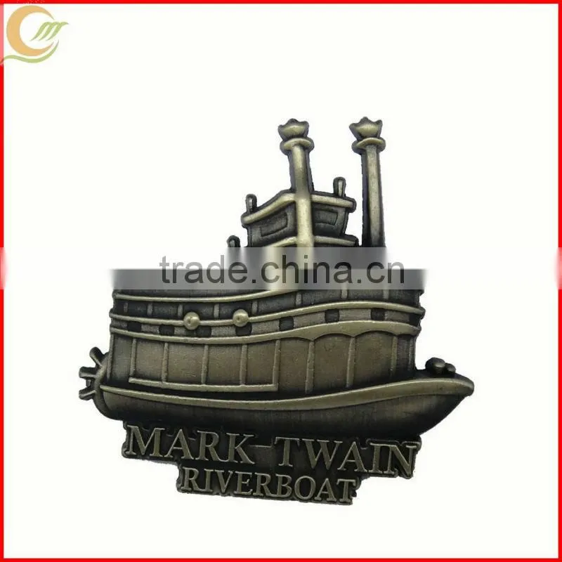 Zinc alloy antique bronze plating 3D custom metal pin medal