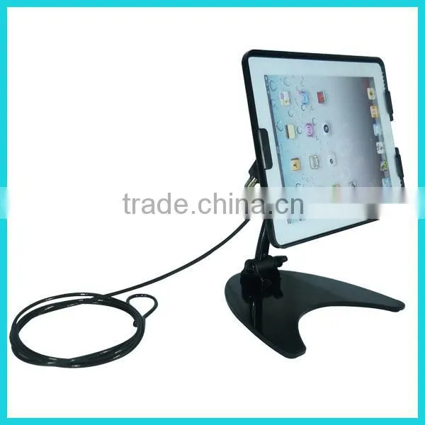 Security an-ti theft ipad and tablet pc cable lock desktop display stand