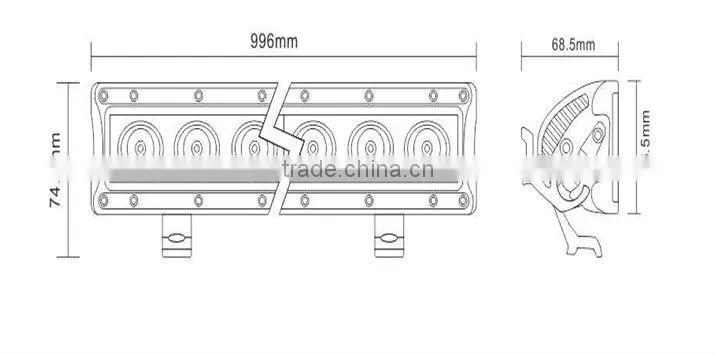 Single Row CREE led light bar IP67 9-32V 120W 40" Spot beam 12month warranty offroad led light bar 120w cree led light bar