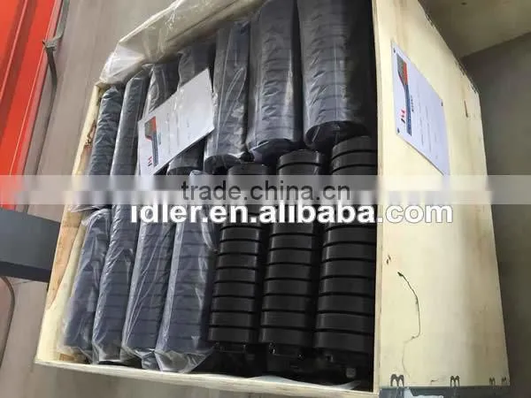 Troughing impact conveyor rollers, Buffering conveyor roller