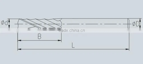 Tungsten Carbide Single-edged Milling Cutter Cutting Tools for Plastics Processing