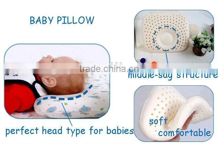 Latex Flat Head Curve Baby Pillow