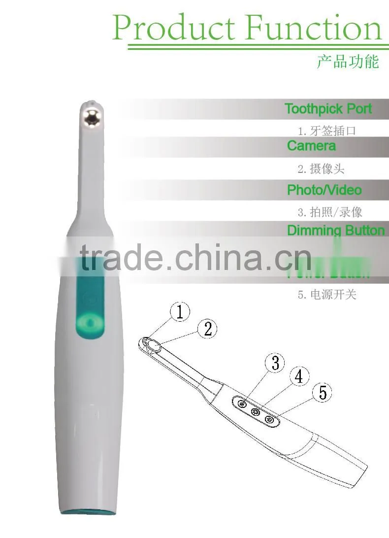 105 degree 1.0 Mega Pixels USB connection Dental Intraoral camera E2