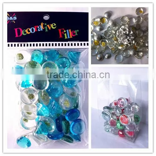 hot sale glass gems decoration with high quality