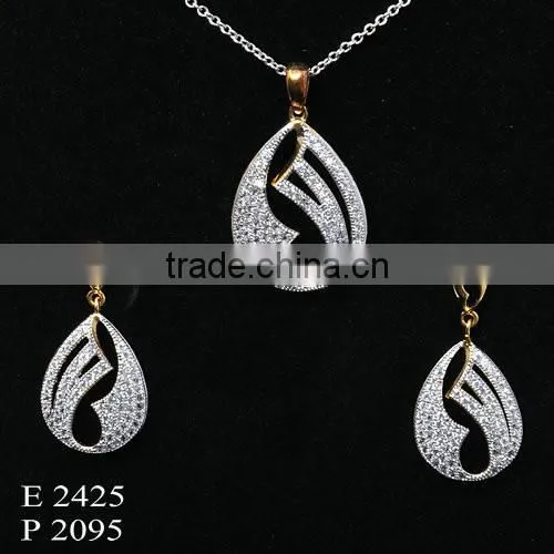 seoul stone jewelry cubic zirconia earrings gold and rhodium plated cheap earring