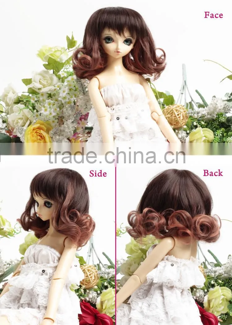 Wholesale cheap fashion cute girls doll wig new design wig for doll