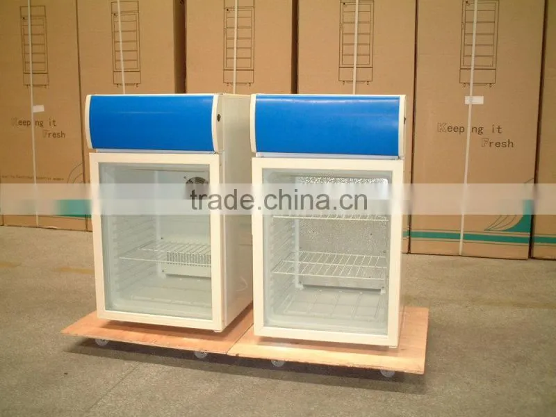 50L glass door display beverage cooler for beer' s brand promotion