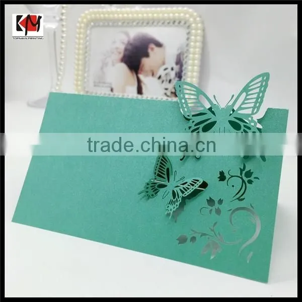 Elegant handmade card laser cut wedding card