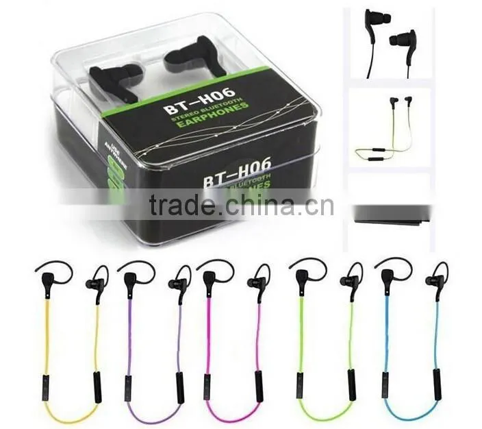 New Arrival High Quality Bluetooth Headset BT-H06 Wireless In-Ear Headphone Earpod Earbud with Mic