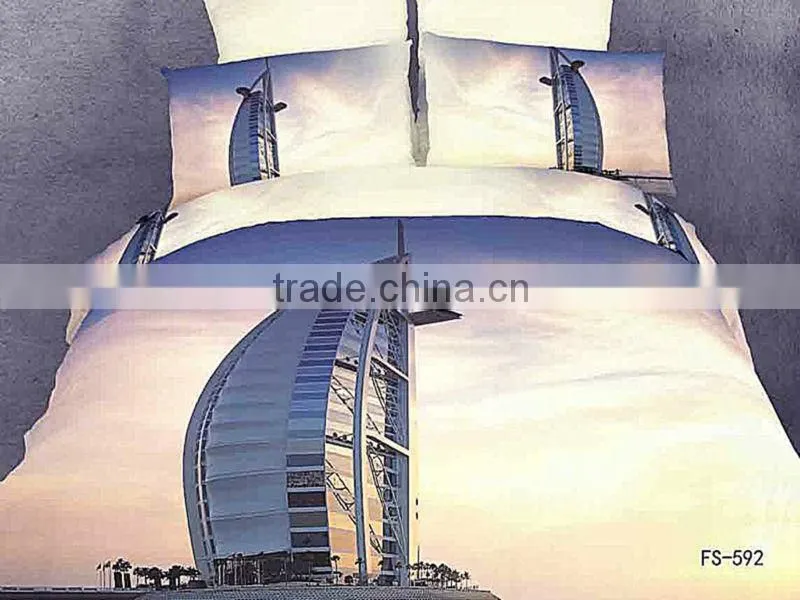 Wholesale 3D bedding set with disperse printed polyester fabric from nantong