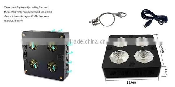 Gerylove cob led grow light for mini hydroponic grow tent used grow light 192 watt