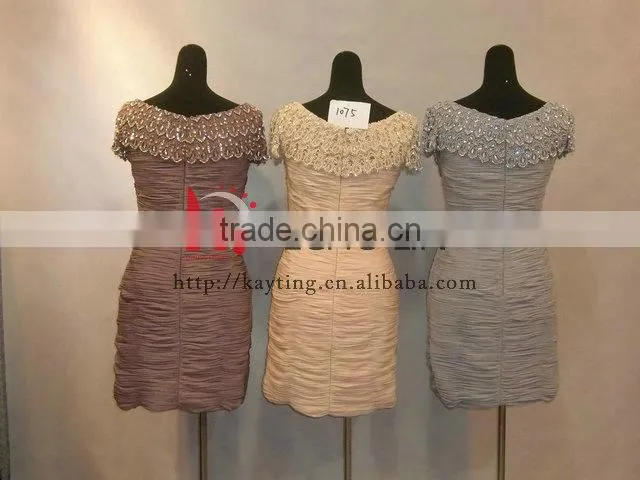 Ready To Ship Wholesale Muslim Evening Dress Short Cocktail Dress For Fat Women