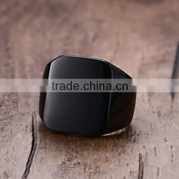 Black Men Stainless Steel Finger Ring ZTRC-294