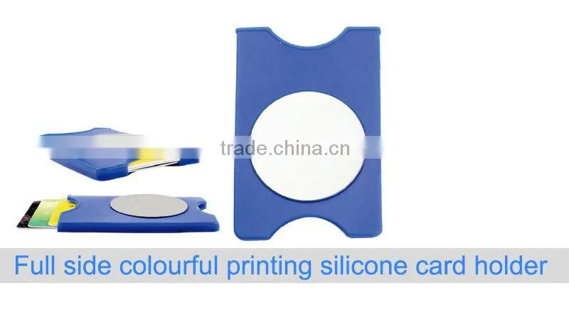 Sticky cellphone card poket Touch U mobile phone stand with silk print logo