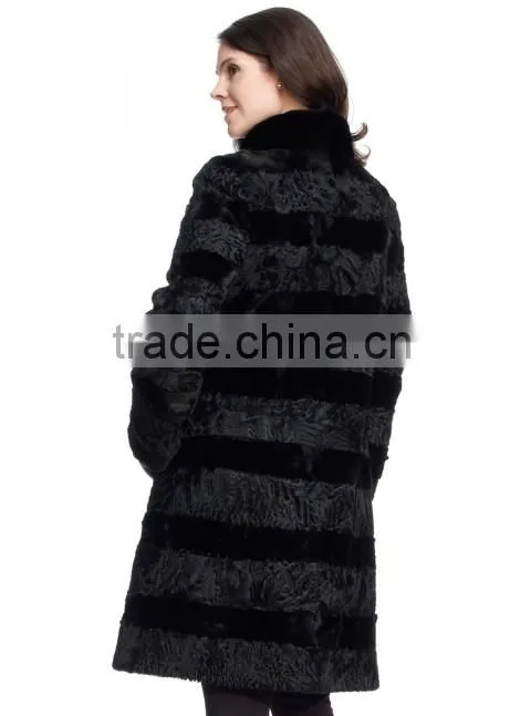 2015 wholesale genuine sheep fur coat/new style sheep fur coat for women
