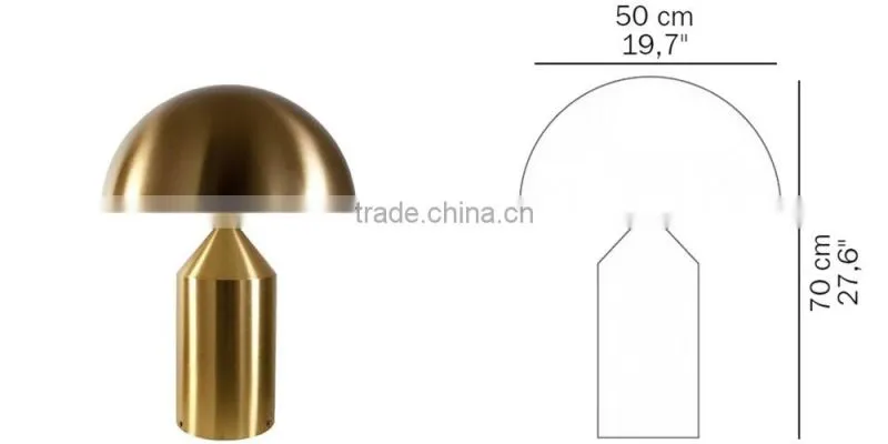 Wholesale Good Selling Half Round Metal Table Light