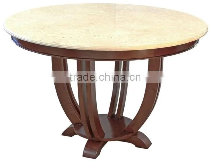 Wholesale modern round table top wood base restaurant dining table