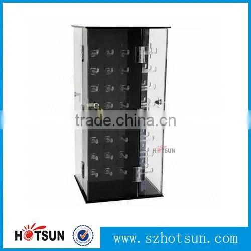 luxury wall mount clear acrylic jewelry display case for sale