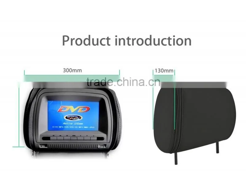 manufacturers 7inch TFT LCD DVD headrest car monitor car headrest