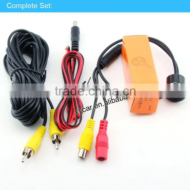 Mini 12 V 18mm car reverse Camera, waterproof night vision camera , reverse camera XY-1603