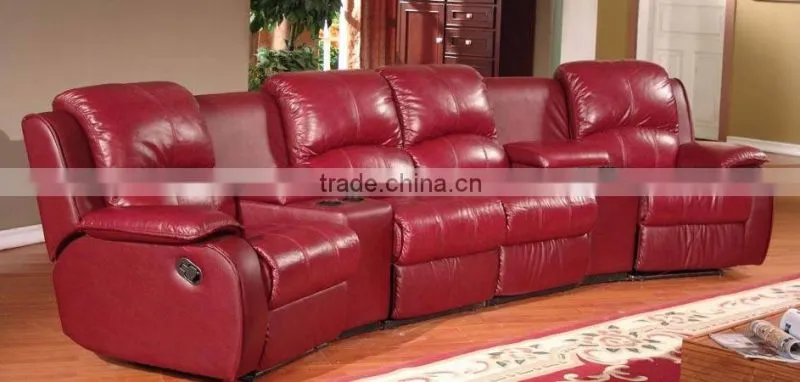 italy leather electric double recliner sofa