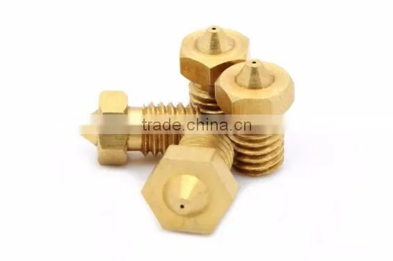 3D printer E3D V6 &V5 J-Head brass nozzle extruder nozzles 0.2/0.3/0.4/0.5/0.8mm For 1.75/3.0mm supplies