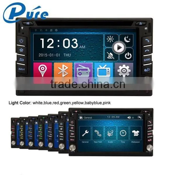6.2 Inch WinCE 6.0 Car Radio GPS Car DVD Bluetooth Player with 800*480 Pixels/256M RAM