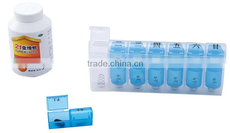 Factory Price spring plastic wholesale monthly pill box for indian
