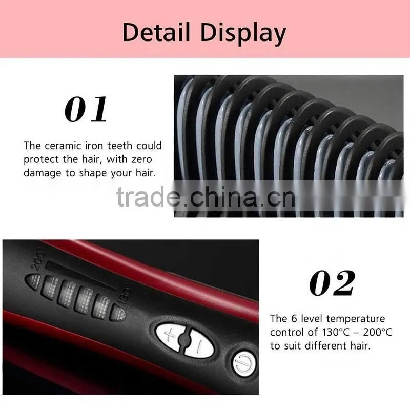 Negative Iron Electric 3 In 1 Mutil Function Hair Straightener And Curler
