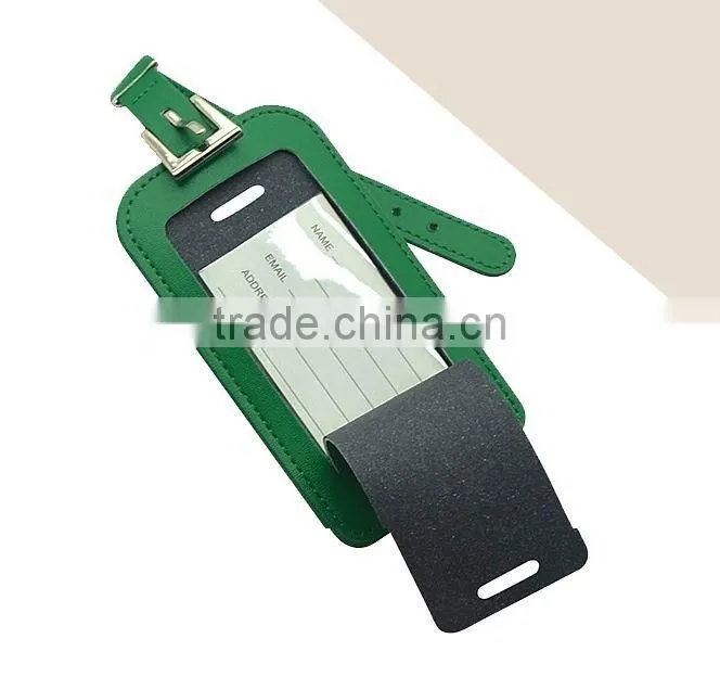 Promotional Fashion Custom PU leather travel personalized business travel leather luggage tags