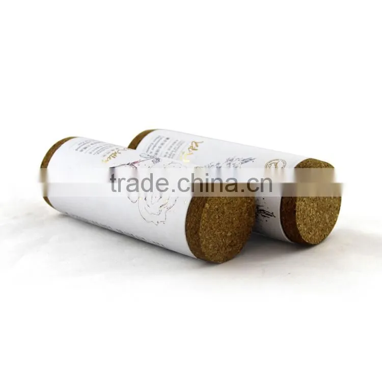 Luxury eco cosmetic paper can with pine plag