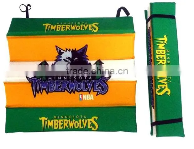 CMYK printed foldable stadium seat cushion