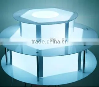 Commercial 3 Layer Plastic LED chocolate fountain base