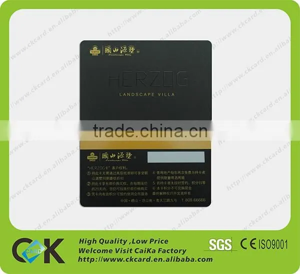 Custom frosted surface silver foil stamping VIP card