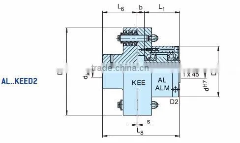 AL150KEED2 High Performance Coupling One Way Bearing