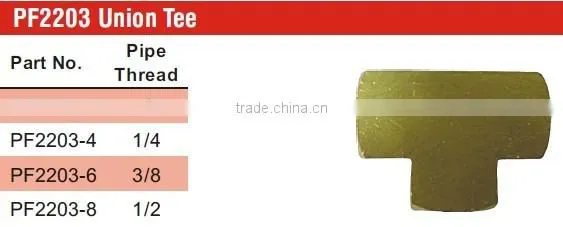 PF2203 Union Tee,Pipe Fitting,Brass Fitting,Auto parts