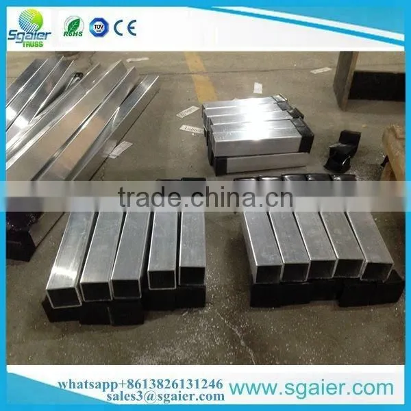 Modular square stage with 4 steps stairs with square legs