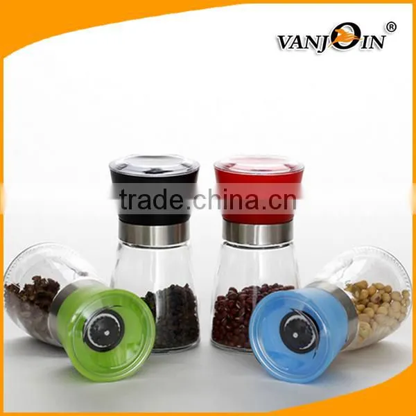 100ml Portable Manual Plastic Cooking Salt and Pepper Mill With Adjustable Coarseness